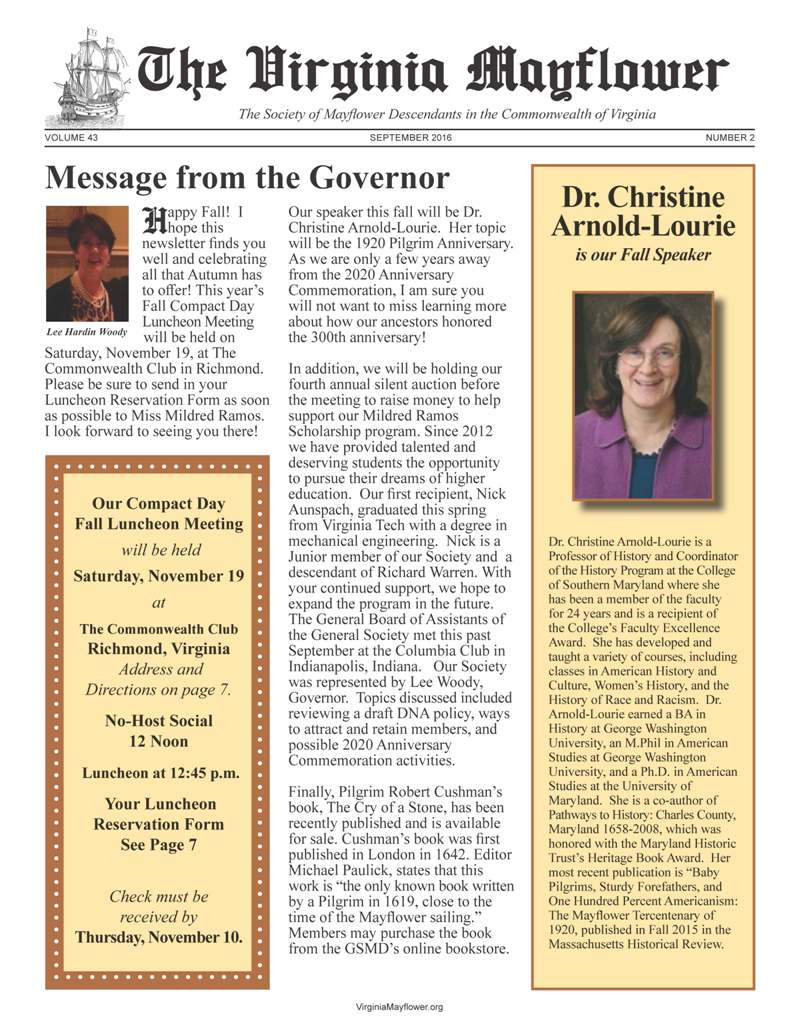Cover image of Fall 2016 newsletter